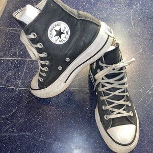 Converse Chuck Taylor All Star Black Canvas Hi Top Platform Women’s US 4 UK 6